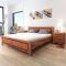 Cadru de pat din lemn masiv de acacia 180 x 200 cm, maro