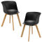 Set design 2 scaune - 75 x 55,5cm - negru