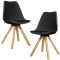 Set scaune design- 2 bucati - negru