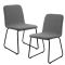 Set 2 scaune design - 81 x 44cm - metal si textil - gri