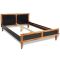 Cadru de pat din lemn masiv de acacia, 200 x 140 cm, negru