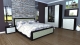 Dormitor Torino cu pat cu somiera metalica rabatabila 140x200 cm wenge / ladin