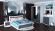 Dormitor Torino cu pat 140x200 cm Alb / Gri