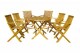 Set 6 Masa cu 6 scaune lemn masiv Hecht Basic