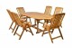 Masa cu 6 scaune lemn masiv Hecht Leader