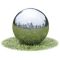 Fântână sferică pentru grădină din oțel inoxidabil cu LED, 20 cm