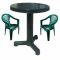 Set balcon masa 60 cm cu 2 scaune Carnaval, culoare verde, Vilhena, B001341
