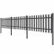 Gard cu ţăruşi, WPC, 3 buc, 6 m lungime 60 cm înălțime, gri