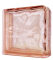 Caramida De Sticla Terminatie Dubla Roz, Pentru Interior Sau Exterior, Model Wave, 19x19x8cm