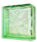 Caramida De Sticla Terminatie Dubla Verde, Pentru Interior Sau Exterior, Model Wave, 19x19x8cm