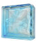 Caramida De Sticla Terminatie Dubla Azur, Pentru Interior Sau Exterior, Model Wave, 19x19x8cm