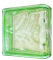 Caramida De Sticla Terminatie Liniara Verde, Pentru Interior Sau Exterior, Model Wave, 19x19x8cm