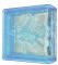Caramida De Sticla Terminatie Liniara Azur, Pentru Interior Sau Exterior, Model Wave, 19x19x8cm
