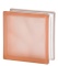 Caramida De Sticla Roz Pentru Interior sau Exterior, Culoare Delicata, Model Wave Sablat, 19x19x8cm