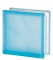 Caramida De Sticla Azur Pentru Interior sau Exterior, Culoare Delicata, Model Wave Sablat, 19x19x8cm