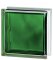 Caramida De Sticla Verde Smarald Pentru Interior, Culoare Intensa, Model Wave, 19x19x8cm