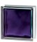 Caramida De Sticla Violet Pentru Interior, Culoare Intensa, Model Wave, 19x19x8cm