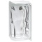 Set 6 bucati Caramida De Sticla Transparenta Pentru Interior Sau Exterior, Pentru Colt, Model Wave,