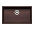Chiuveta pentru bucatarie granit Pyramis Tetragon 70x40 1B Chocolate Cod: 070068711