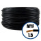 Cablu / Conductor electric MYF 1.5 mmp, H07V-K, negru, 100M