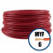 Cablu / Conductor litat electric MYF 6 mmp, H07V-K, rosu, 100M