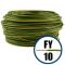 Cablu / Conductor electric FY 10 mmp, H07V-U, galben verde, 100 m