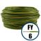 Cablu / Conductor electric FY 6 mmp, cupru plin, galben-verde, 100 m