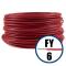 Cablu / Conductor electric FY 6 mmp, H07V-U, rosu, 100 m