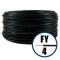 Conductor unifilar FY 4 mmp, cablu H07V-U, negru, 100 M