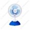 Hausberg Mini Ventilator de birou silentios 25W, alb-albastru