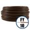 Cablu / Conductor electric FY 10 mmp, H07V-U, maro, 100 m