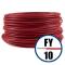 Cablu / Conductor electric FY 10 mmp, cupru plin, rosu, 100 m
