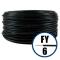 Cablu / Conductor electric FY 6 mmp, H07V-U, negru, 100 m