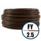 Cablu / conductor cupru FY 2.5 mmp, H07V-U maro 100 M