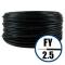 Conductor FY 2.5 mmp, cablu electric H07V-U negru 100 M