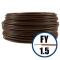 Cablu / Conductor electric FY 1.5 mmp, H07V-U, maro, 100 m
