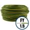 Cablu / Conductor electric FY 1.5 mmp, H07V-U, galben-verde, 100 m