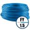 Cablu / Conductor electric FY 1.5 mmp, H07V-U, albastru, 100 m