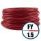 Cablu / Conductor electric FY 1.5 mmp, H07V-U, rosu, 100 m