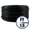 Cablu / Conductor electric FY 1.5 mmp, H07V-U, negru, 100 m
