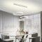 Candelabru LED 150W Balance Minimalist White, LED inclus, 3 surse de iluminare, Telecomanda, Dimabil