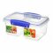Cutie pentru alimente din plastic, dreptunghiulara cu capac KLIP IT 1 L, 2 compartimente, SISTEMA