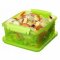 Cutie pentru alimente, din plastic, dreptunghiulara, color, cu capac 1.2L LUNCH PLUS, SISTEMA