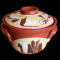 Oala ceramica, lut, cu decor, 500 ml, Cambanca, 016361,