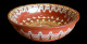 Farfurie adanca ceramica, lut maro cu model rustic, 20cm, 016366