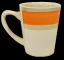 Cana ceramica, 390ml, cu dunga orange, Keramik, 0121125,