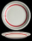 Farfurie ceramica, 26.5cm, cu dunga rosie, Keramik, 0121126,