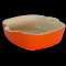 Tava ceramica pentru copt, patrata, orange, 27x22x6.5cm, Urban Colors, 0108132,