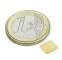 Magnet neodim bloc, 7x6x1,2 mm, putere 600 g, N50, placat aur