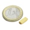 Magnet neodim bloc, 10x4x2 mm, putere 1,1 kg, N50, placat aur